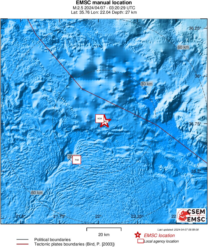Earthquakes emsc