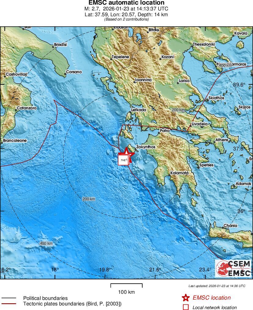 Earthquake data