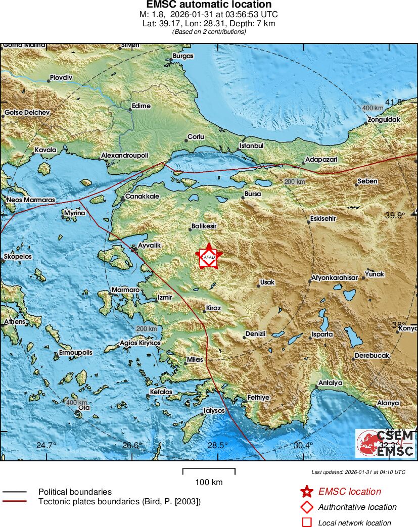 Earthquake data