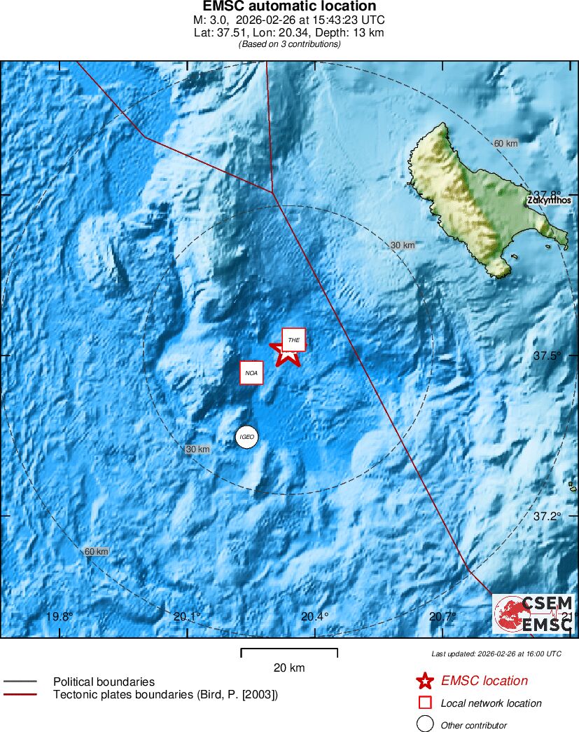 Earthquake data